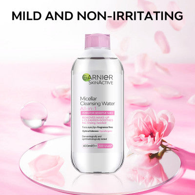 400ml Garnier All in One Cleansing Water Deep Makeup Remove Sensitive Soothes Cleaning Water Refresh Hydrate Cleansing Products